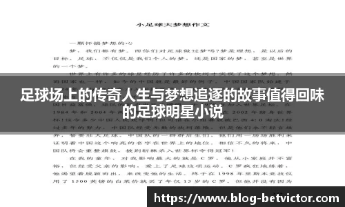 足球场上的传奇人生与梦想追逐的故事值得回味的足球明星小说